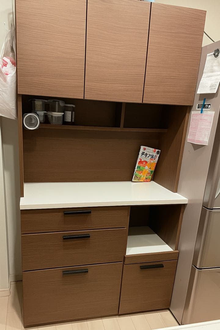 木製キッチンカウンター ブラウン 楽天市場】食器棚 ロータイプ キッチンカウンター kayla 105