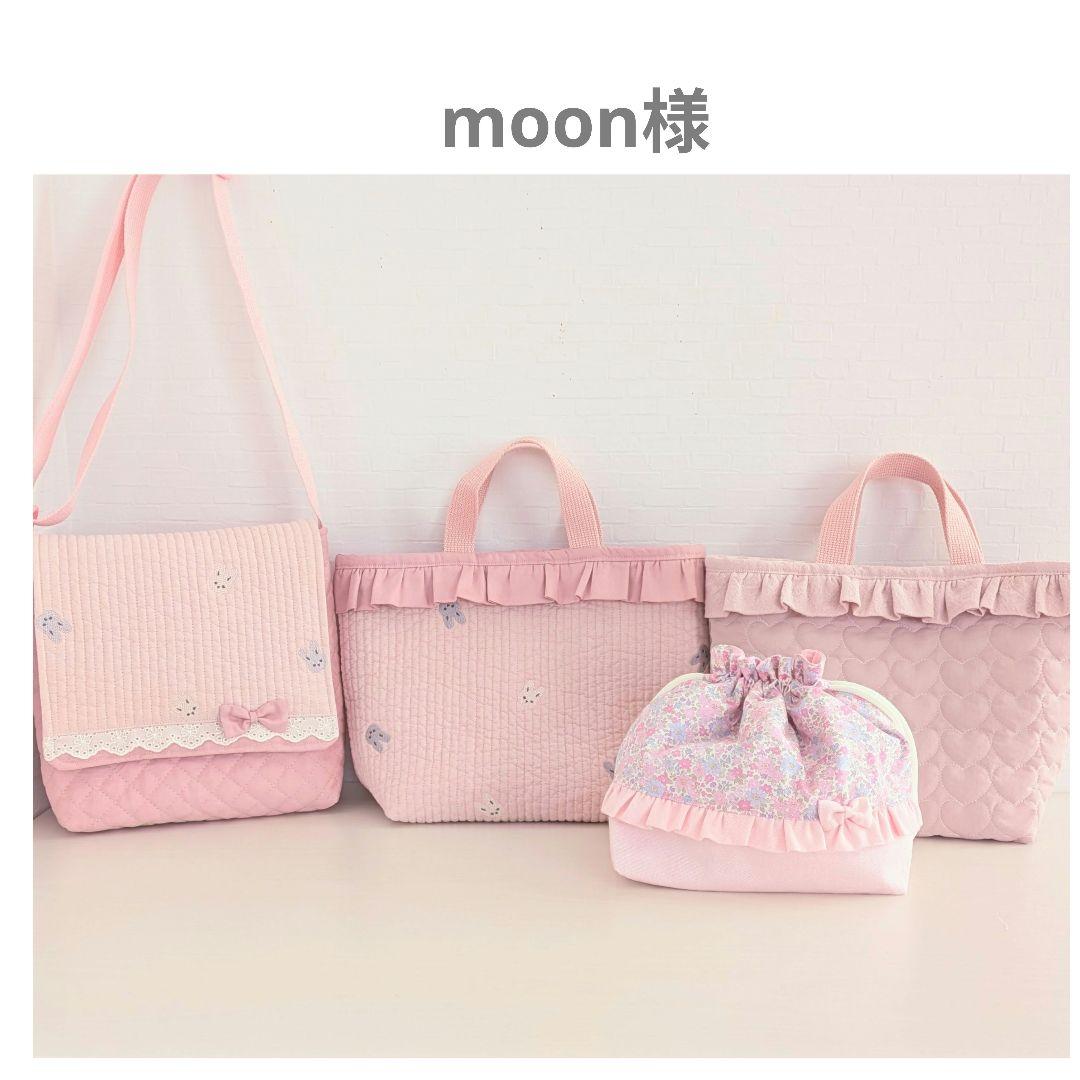 うさぎ刺繍ヌビ　通園バック　お弁当トートバッグ　お弁当袋 弁当袋 うさぎ 花 子供 送料無料 / ランチバッグ ウサギ 通学 通園