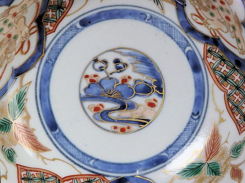古伊万里 染錦 獅子に七宝紋の図 膾皿 2客 D797AS-fbqy - メルカリ