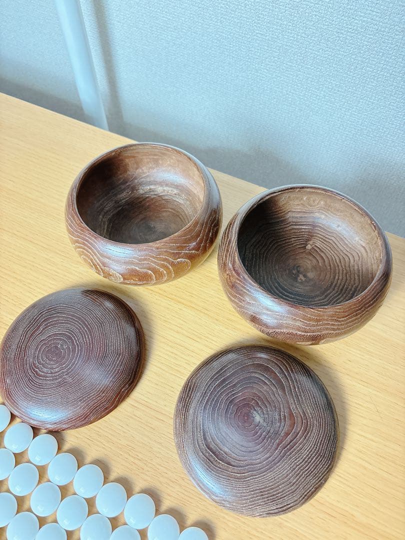 本蛤　雪印　囲碁石 木製 35号　9.9mm 最高級　プロ 　囲碁