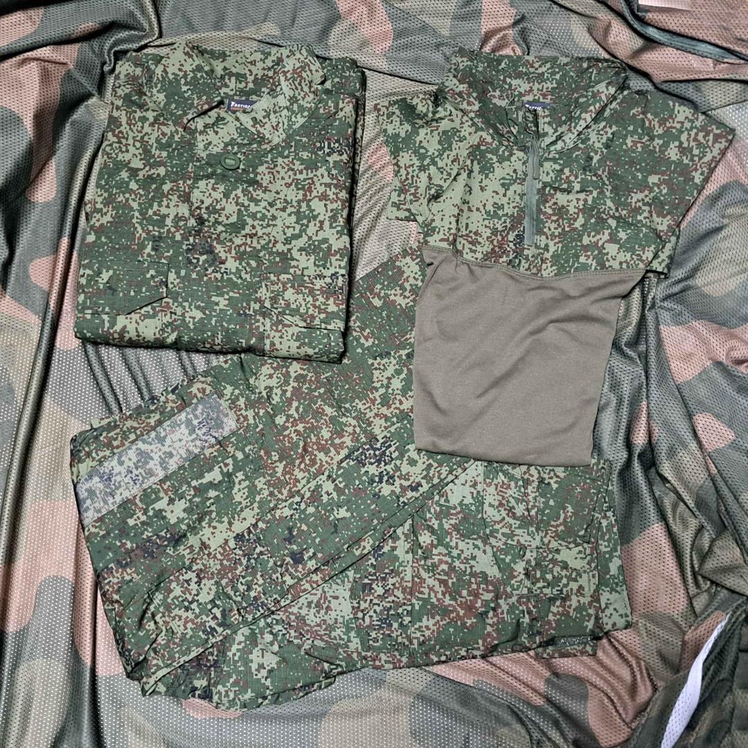 EMR迷彩 コンシャツ パンツ ジャケット 3点セット ロシア軍 Lサイズ Amazon.co.jp: 【ロシア軍】特殊部隊 戦闘服 EMR デジタルフローラ