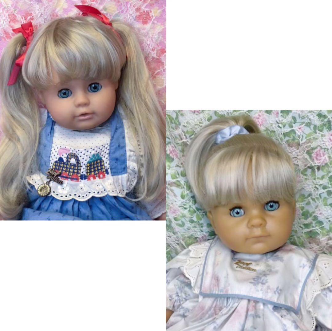 専用2人セットZapf Doll ドイツ ヴィンテージ 抱き人形リボーンドール