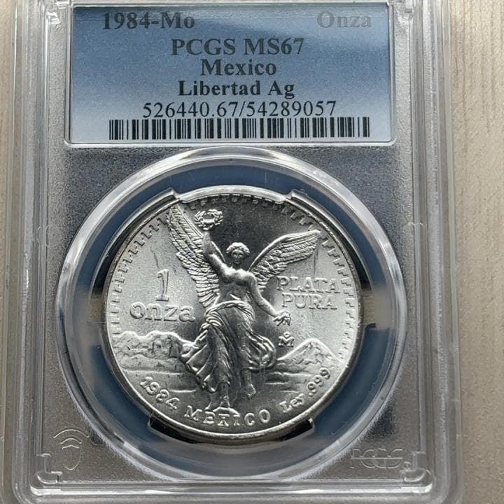 1984年 メキシコ 銀貨 1 Onza 勝利の女神ニケ MS67 1984年 メキシコ 銀貨 1 Onza 勝利の女神ニケ MS67｜Yahoo!フリマ（旧