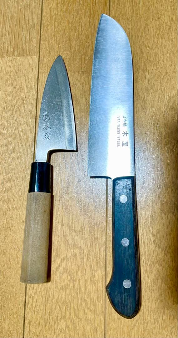 日本橋木屋 包丁 2本セット 三徳包丁 170mm ＆ 出刃包丁 105mm - メルカリ