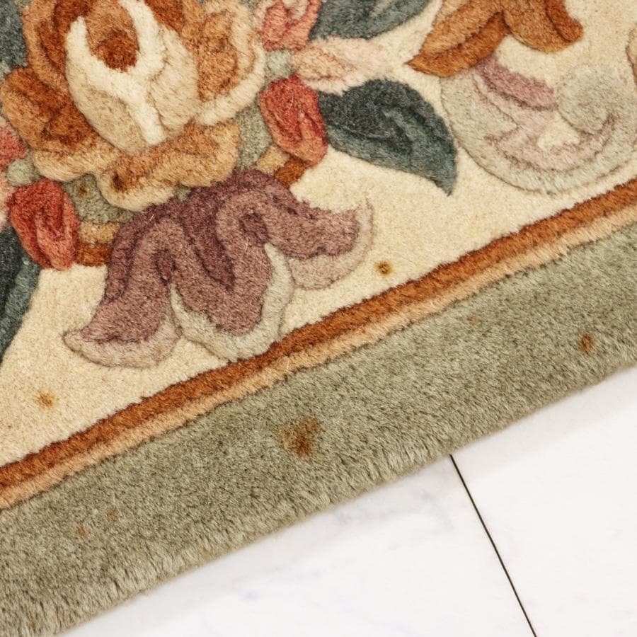 専用 Y2349-1 中国緞通 ウール ハンドカット 手織り 154×90㎝ - メルカリ