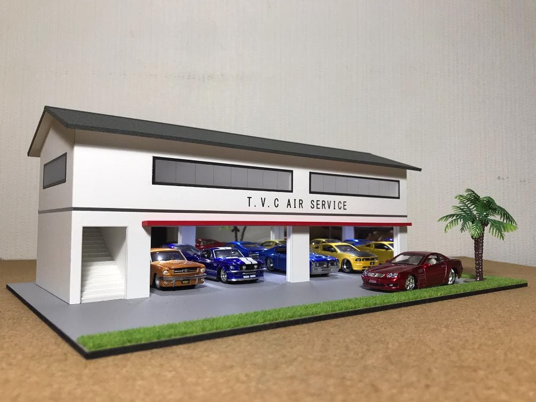 ミニカー専用ジオラマ：1/64 世田谷ベースタイプガレージ