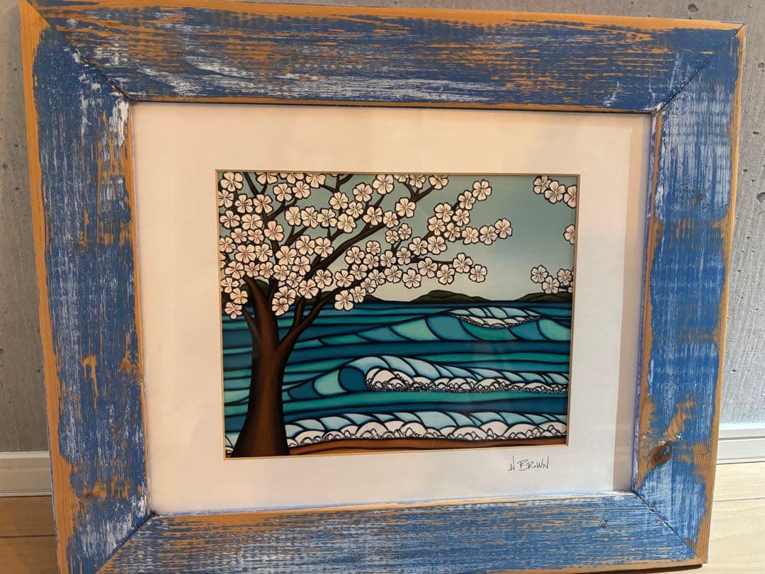 Heather Brown 桜 アート作品　絵画　フレーム　ヘザーブラウン hb9691p.jpg