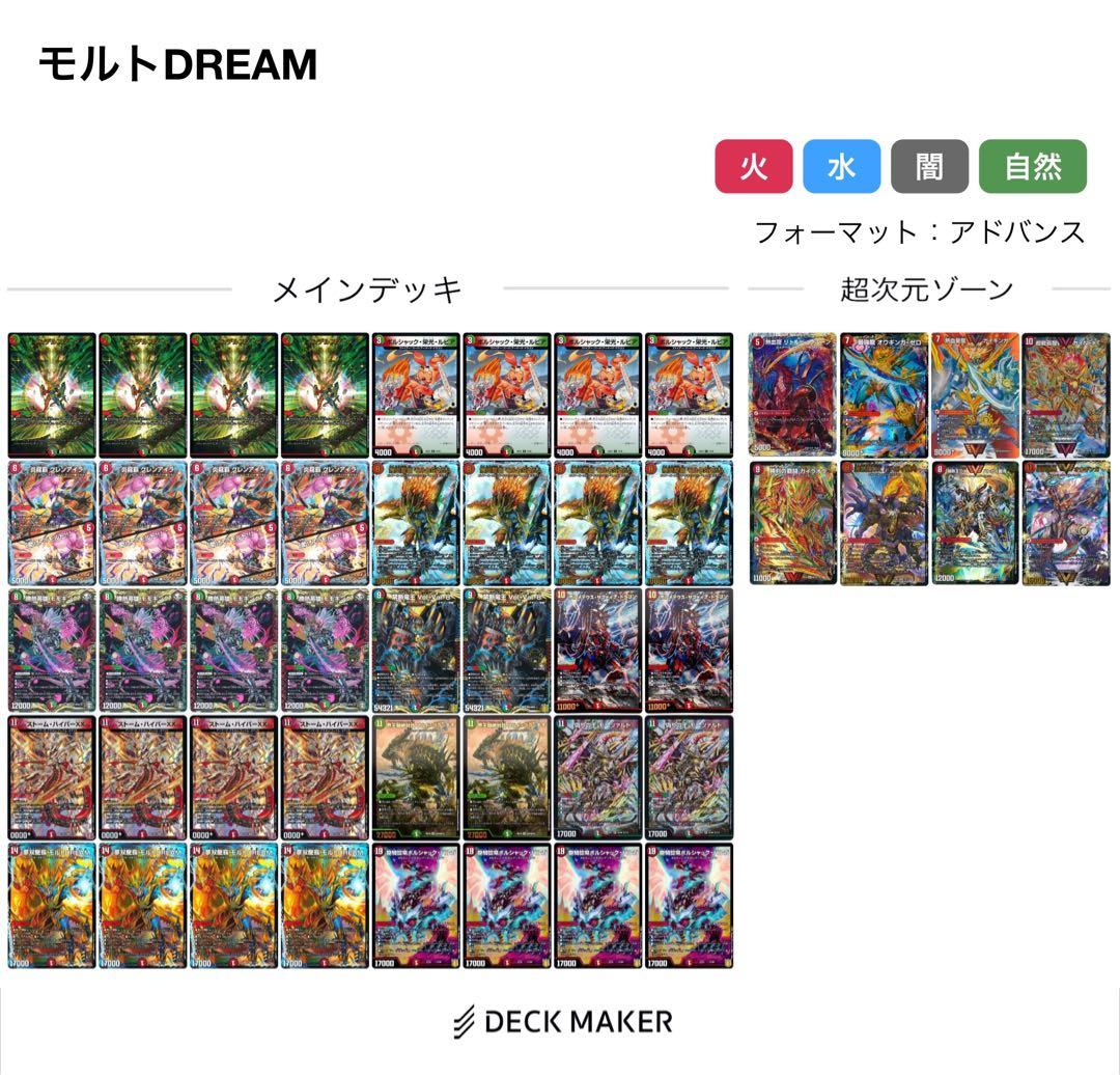 デュエルマスターズ モルトDREAM デッキ デュエルマスターズ】DM25-BD3 ドリーム英雄譚デッキ『グレンモルトの