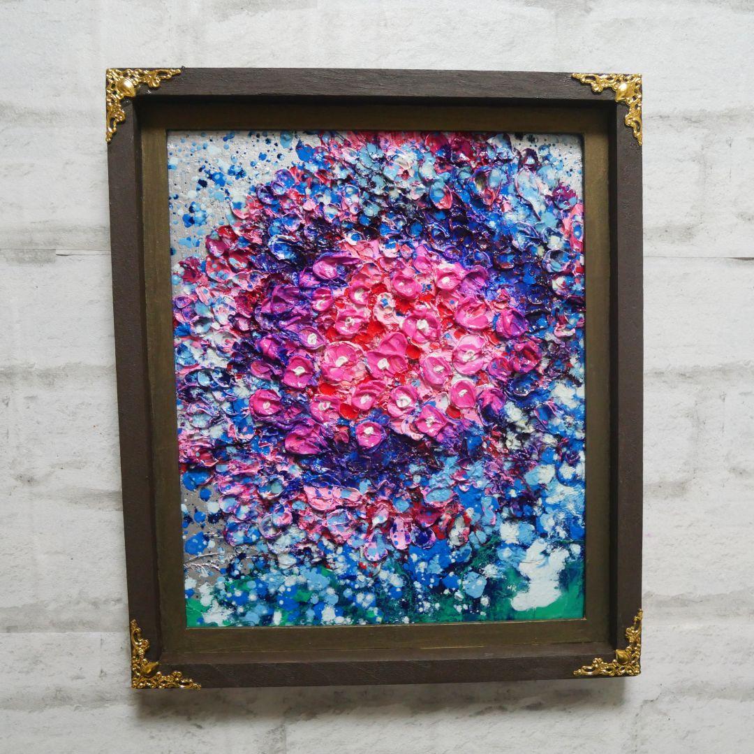 油絵 油彩 油彩画 絵 絵画【梅雨のピンクの雨】 油絵 油彩 油彩画 絵 絵画 【梅雨の花】 絵画 HR 通販 16075649