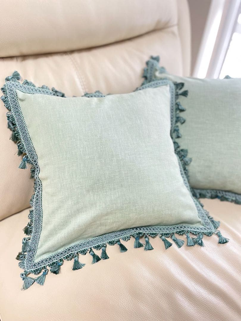きー出品 ゴールド柄 とフリンジ付きクッションカバー 45×45 レスター Velvet フリンジクッションカバー 45×45 — ANTRY USE ONLY GENUINE