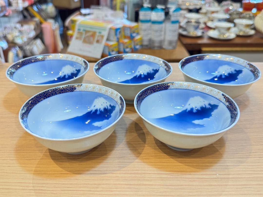 A8092【深川製磁】富士山 飯碗 小 5個セット - メルカリ