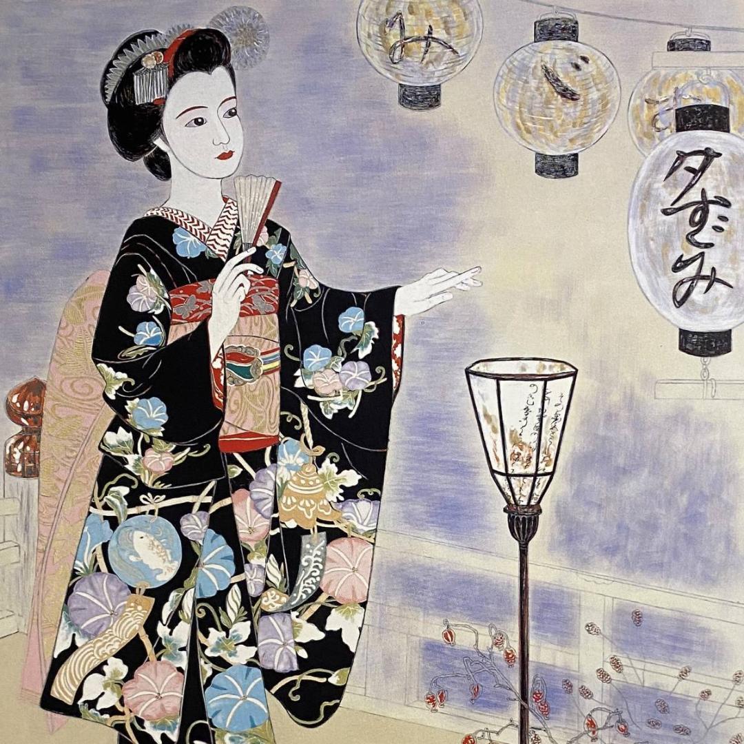 模写/松村呉春/ 酔李白之画/布袋屋掛軸HB-50