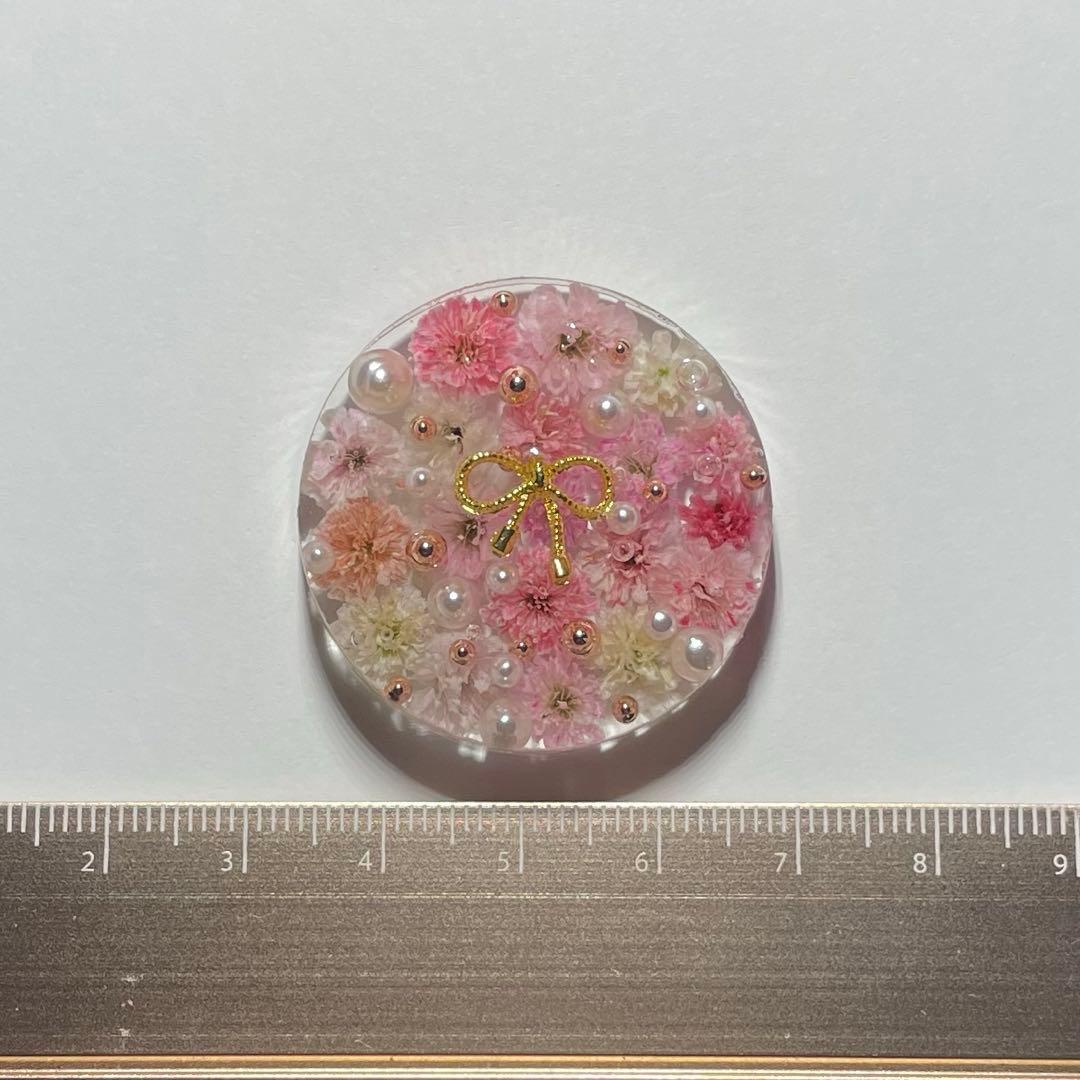 ki-12 ハンドメイド レジン ヘアゴム ブローチ ポニーフック