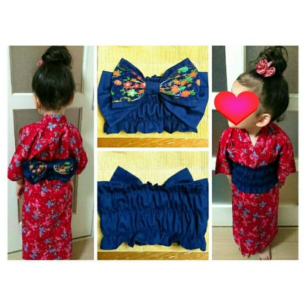 子ども帯、オーダー再開します♪ Children's size] How to make an easy-to-wear obi for a yukata