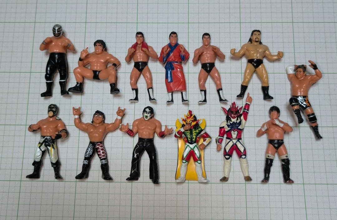 新日本プロレス　ミニフィギュア（ルーズ品）13体セット ねんどろいどぷち 新日本プロレスリング セット シンニチプレミアム