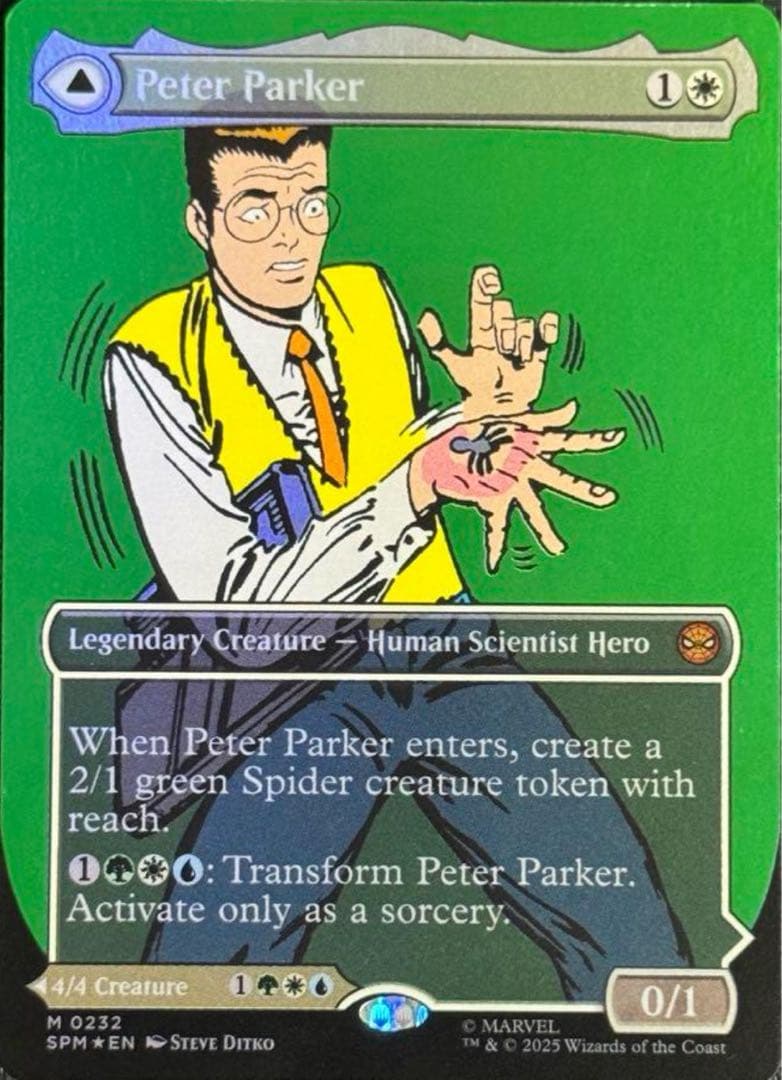 MTG ピーター・パーカー 英語版　foil Foil】(208)□ボーダーレス□《ピーター・パーカー/Peter Parker