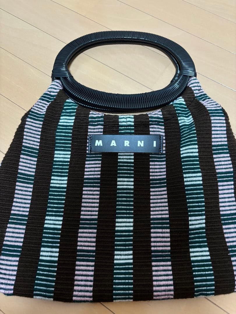 MARNI ストライプ ハンドバッグ イリュージョンブルー MARNI MARKET STRIPE BAG | Marni