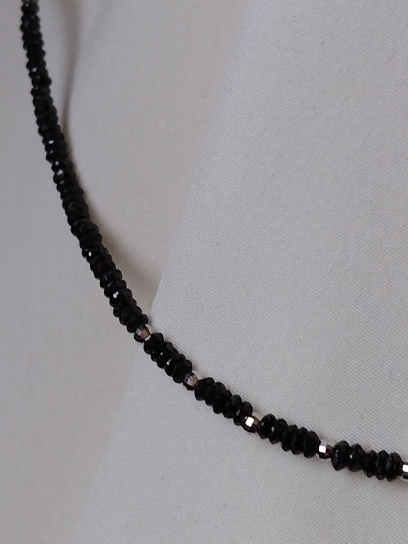 K18WG ブラックダイヤモンド　チョーカータイプ　ネックレス　13.07ct