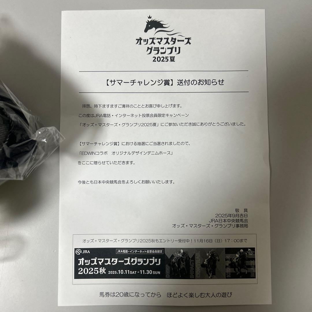 JRA EDWINコラボ オリジナルデザインデニムホース ウォッカ 未開封