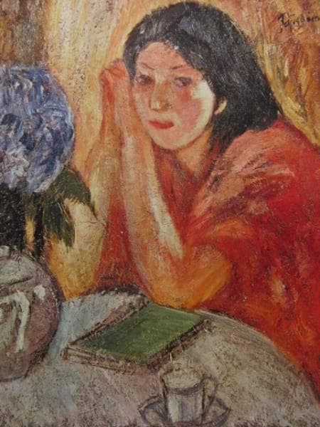 藤島武二、「紫陽花」、希少な画集の額装画、オーダーマット付・日本製新品額入り 藤島武二【蝶】 - 手描き 絵画（油絵複製画）販売のアート名画館