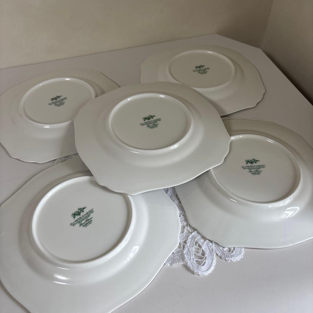 廃盤品☆ナルミ ボーンチャイナ フラワーフェアリーズ スクエア ケーキ
