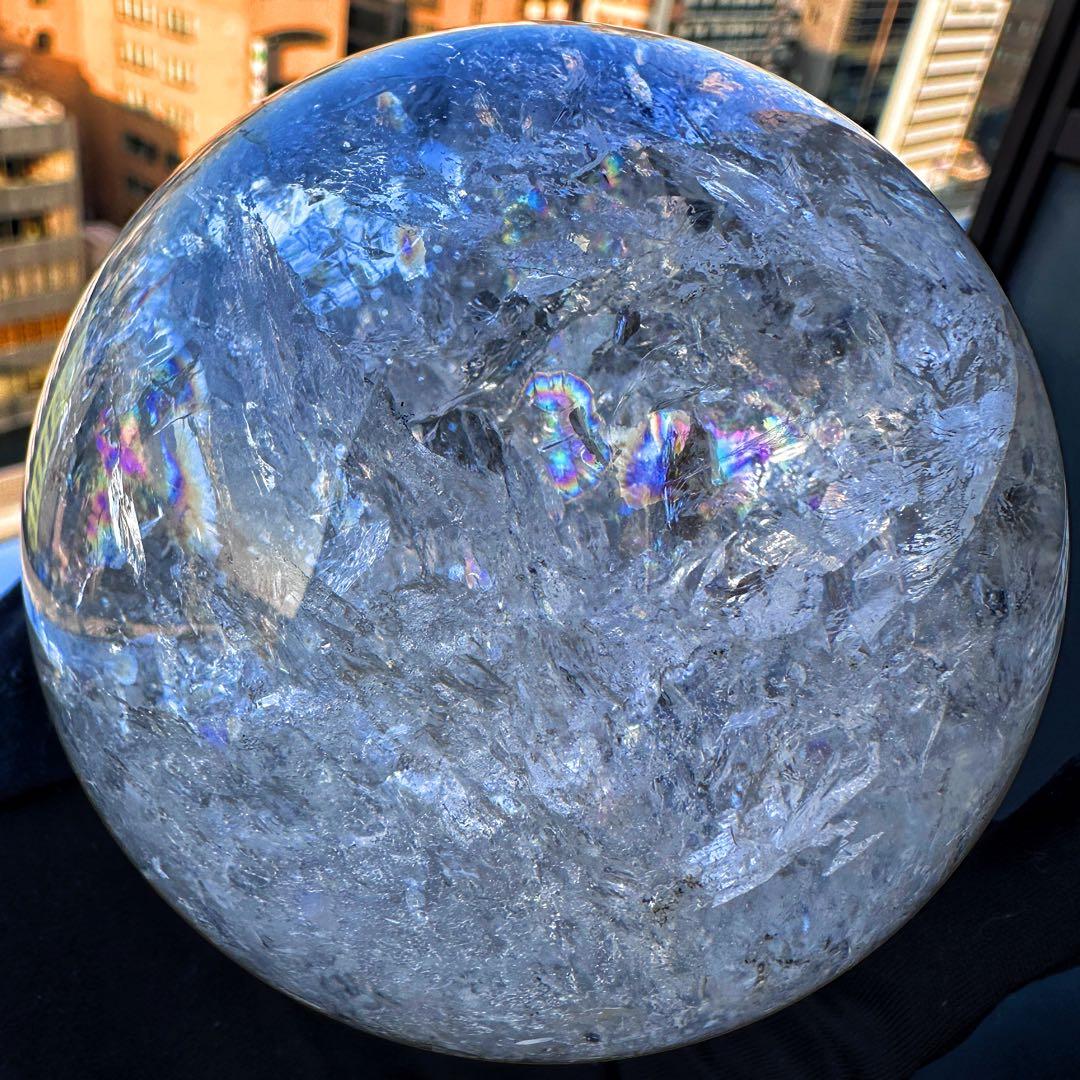 爆レア❗️アゼツライト☆レインボー☆ヒマラヤ水晶 丸玉☆虹☆パワー