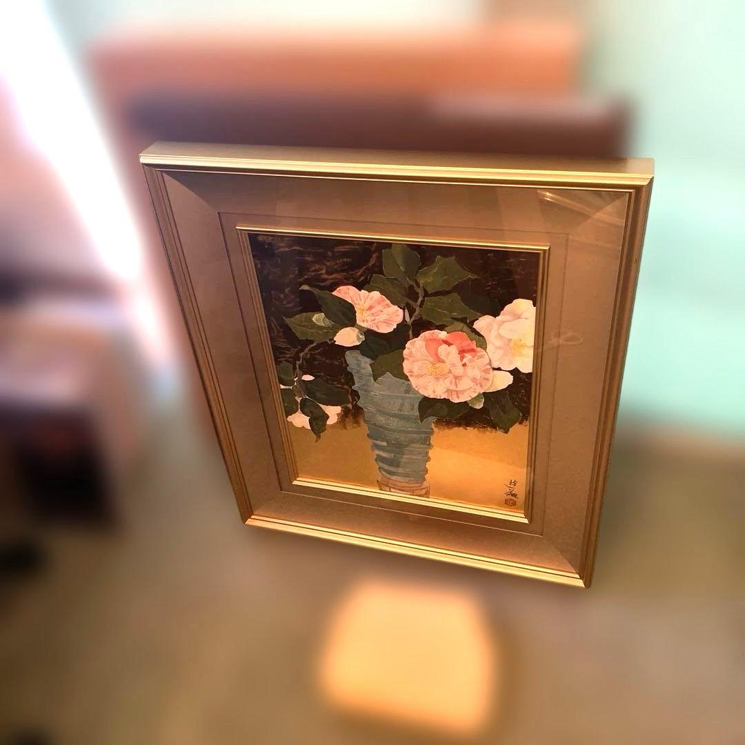 正規品）小倉遊亀『椿』リトグラフ絵画版画（検索）平山郁夫千住博東山