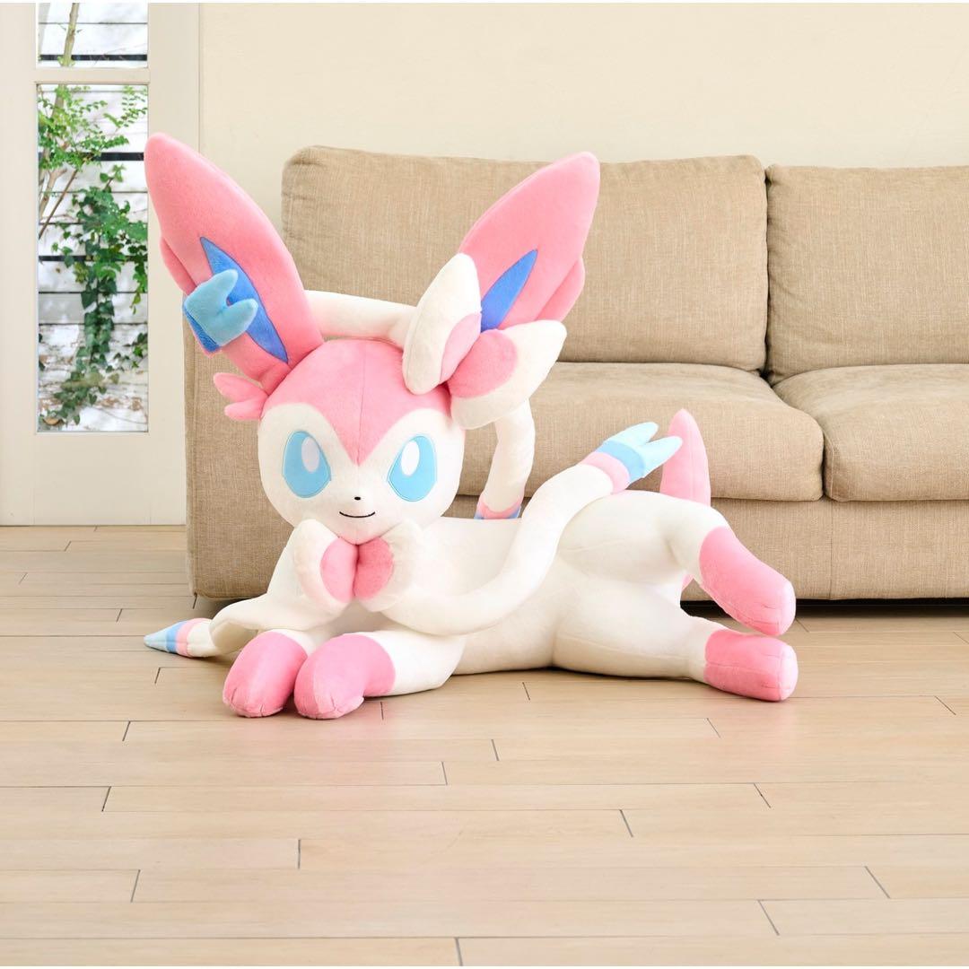未開封 ポケモンセンターオリジナル　ぬいぐるみ　等身大　ニンフィア 寝そべり 受注】ぬいぐるみ 等身大ニンフィア 寝そべり ｜【公式】ポケモン