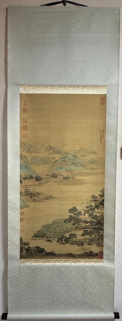中国　明時代　仇英　蓮渓魚隠圖　絹本　原色複製　◇検故宮博物館◇ 一鼎軒0926 中国 明時代 仇英 蓮渓魚隠圖 絹本 原色複製 ◇検故宮博物館◇ 一鼎軒